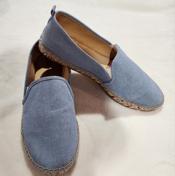 Talbots Other - Talbots Women's Blue Espadrils Flat Slip-On Shoes, Size 8